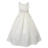 Cinderella Couture Big Girls Ivory Pearls Waistband Flower Girl Dress 8-16 - SophiasStyle.com